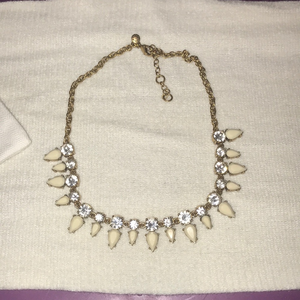 Beautiful JCrew Necklace Gold and Ivory